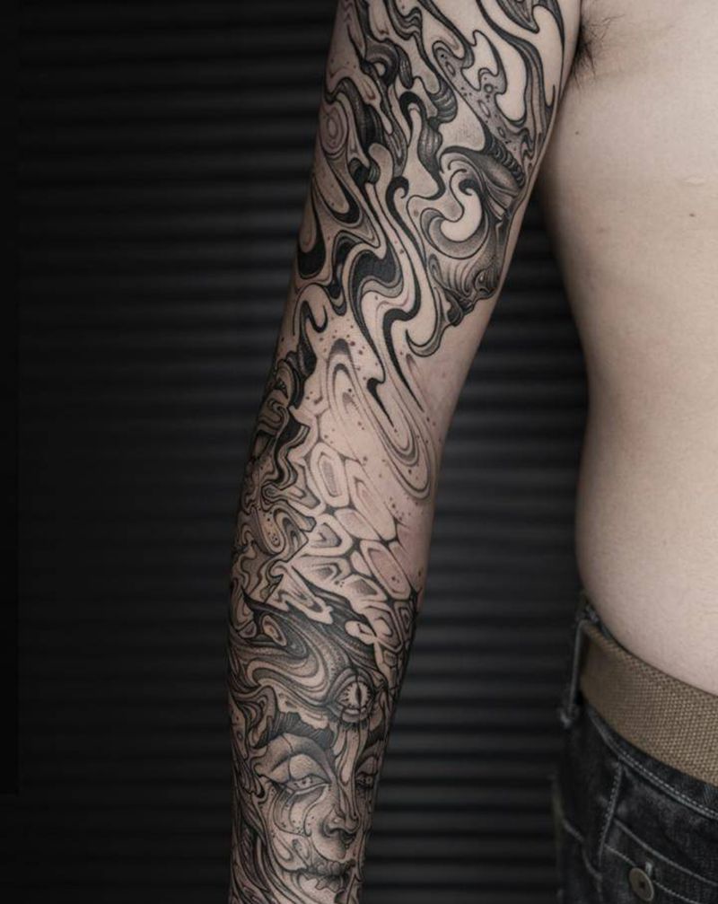 本我纹身图片_手臂纹身图案