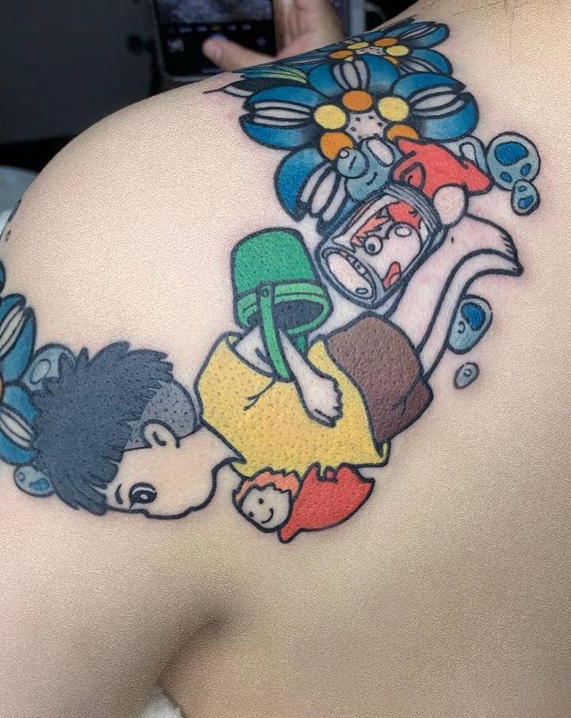 波妞波妞纹身图片_肩部New School纹身图案