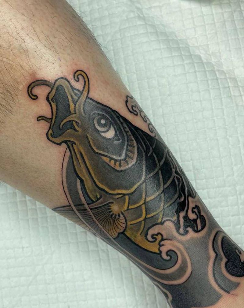 威萬作品纹身图片_腿部脚部新传统纹身图案