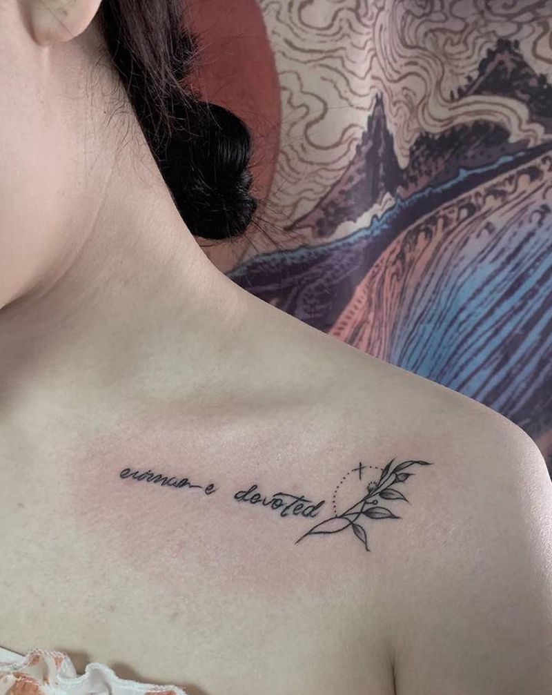 小清新纹身图片_胸部点刺几何纹身图案