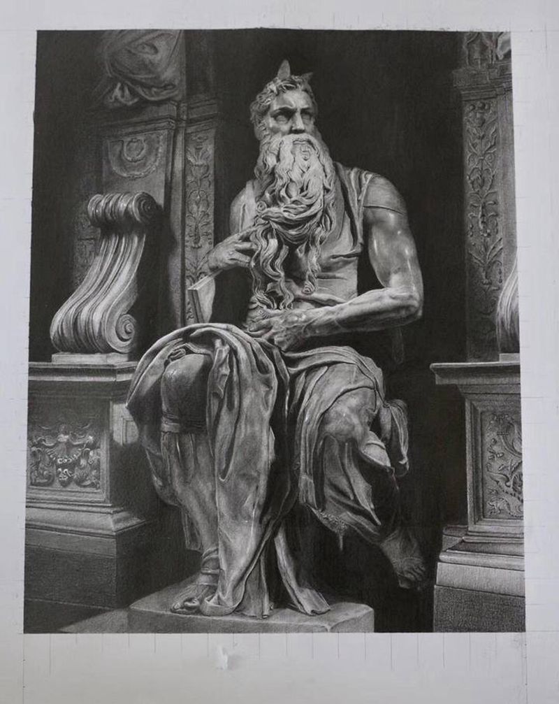 摩西纹身图片_背部手臂欧美写实New School纹身图案