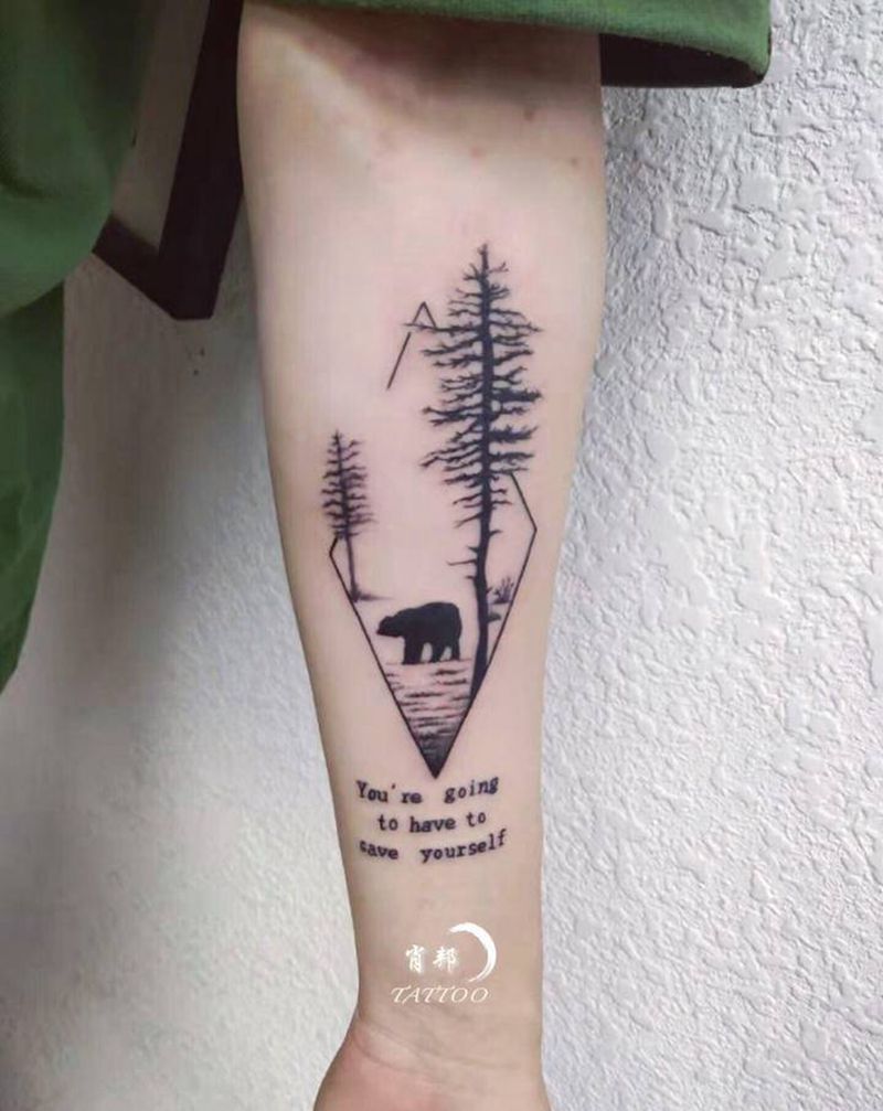 小清新纹身图片_手臂纹身图案