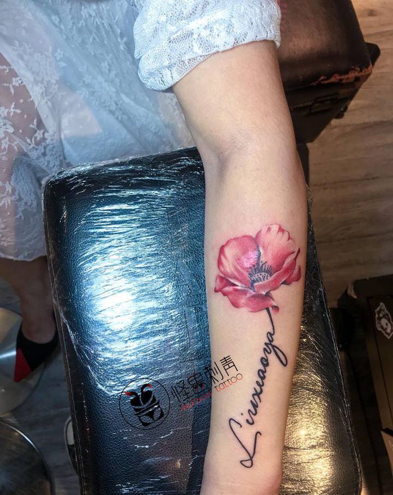 花纹身图片_手臂纹身图案