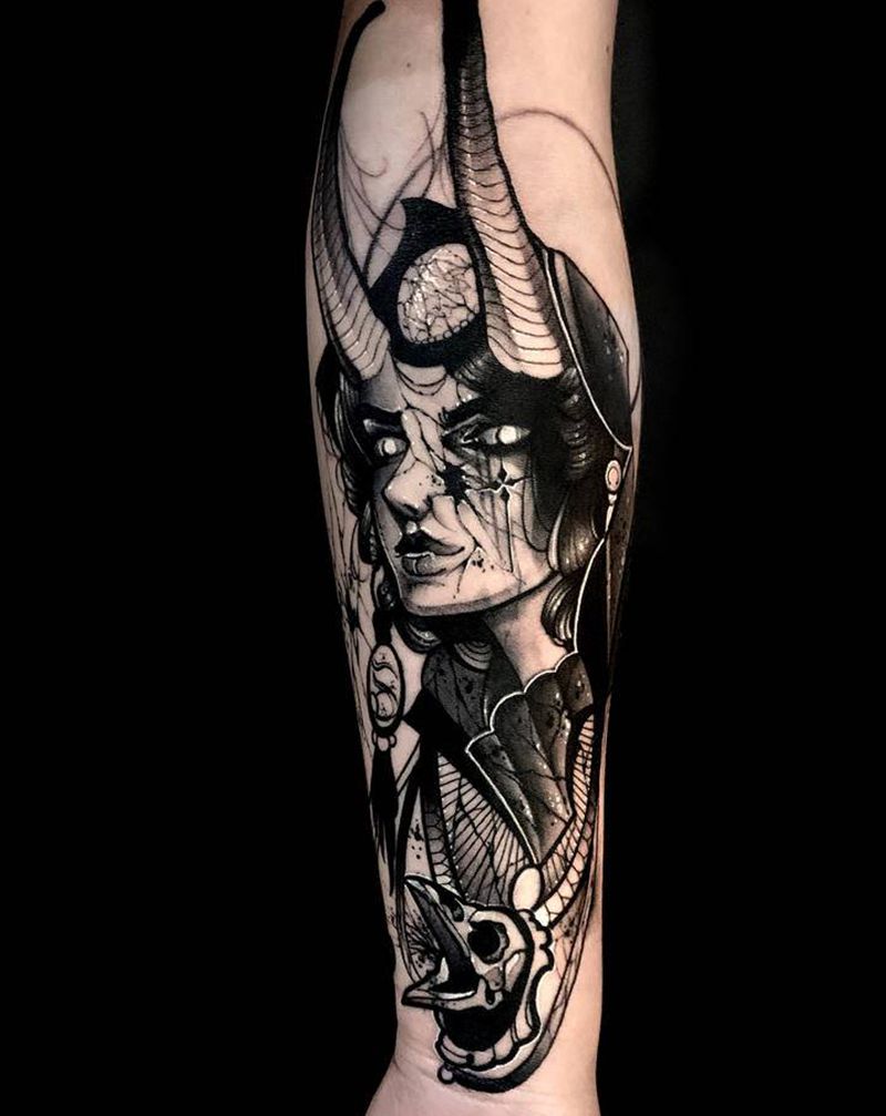 T-one纹身图片_手臂欧美写实纹身图案