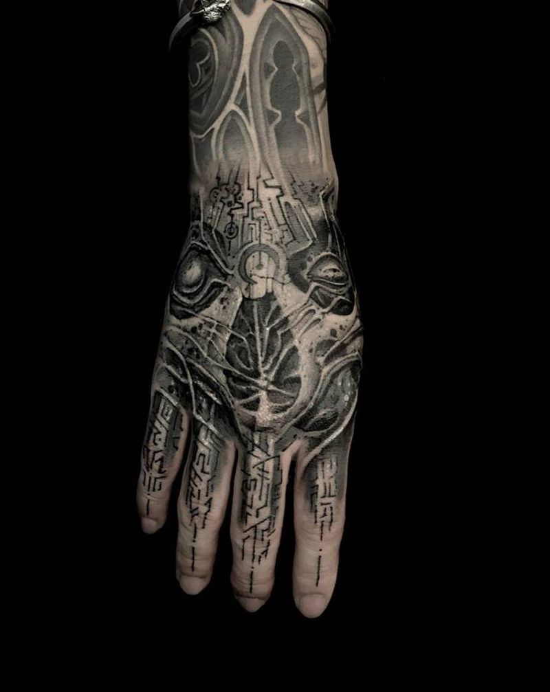 T-one纹身图片_手部欧美写实纹身图案