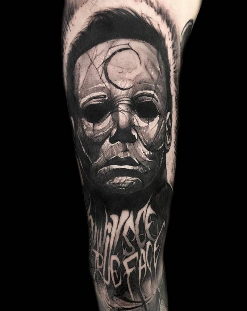 T-one纹身图片_手臂欧美写实纹身图案