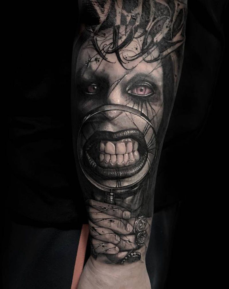 T-one纹身图片_手臂欧美写实纹身图案