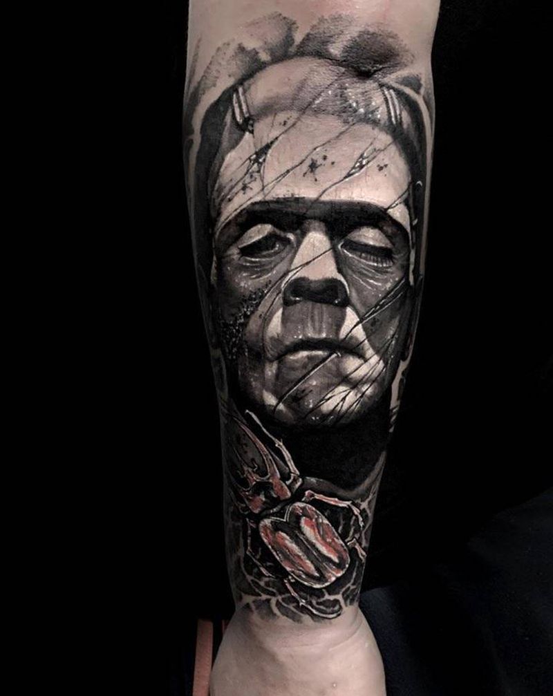 T-one纹身图片_手臂欧美写实纹身图案