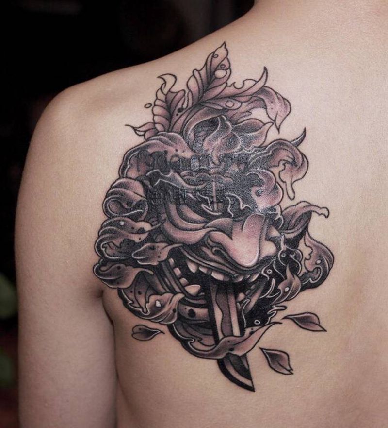 般若，遮盖纹身图片_肩部背部纹身图案