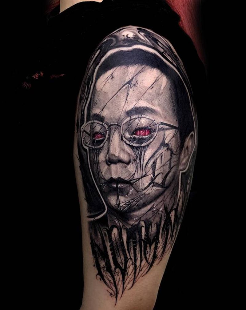 T-one纹身图片_手臂欧美写实纹身图案