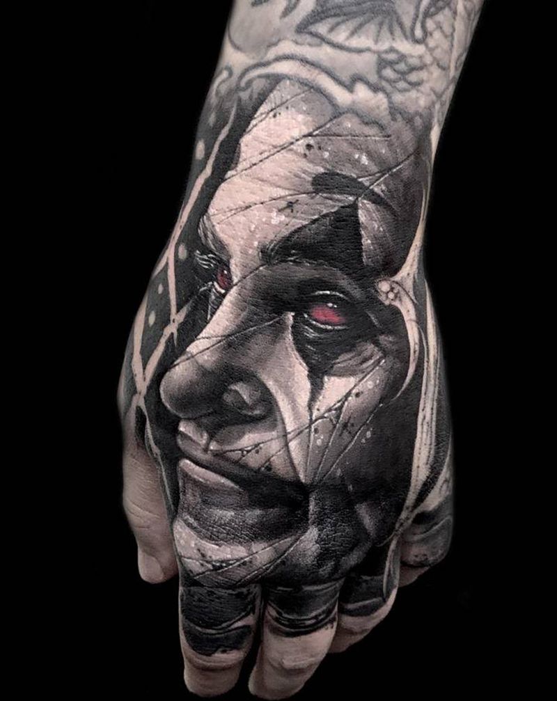 T-one纹身图片_手部欧美写实纹身图案