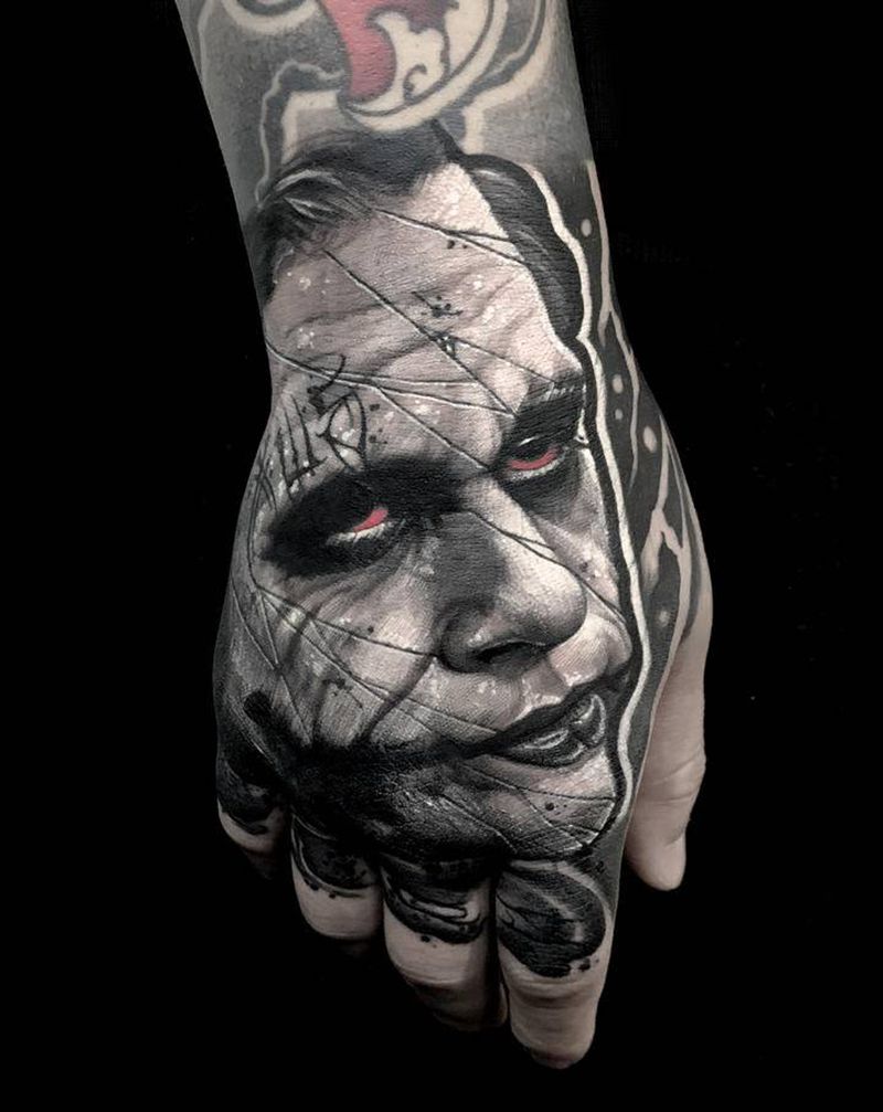 T-one纹身图片_手部欧美写实暗黑纹身图案