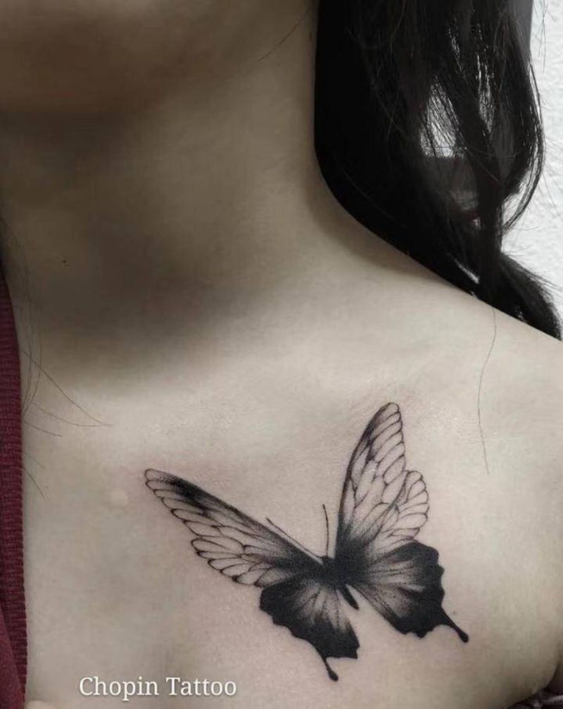 小蝴蝶纹身图片_蝴蝶纹身图案
