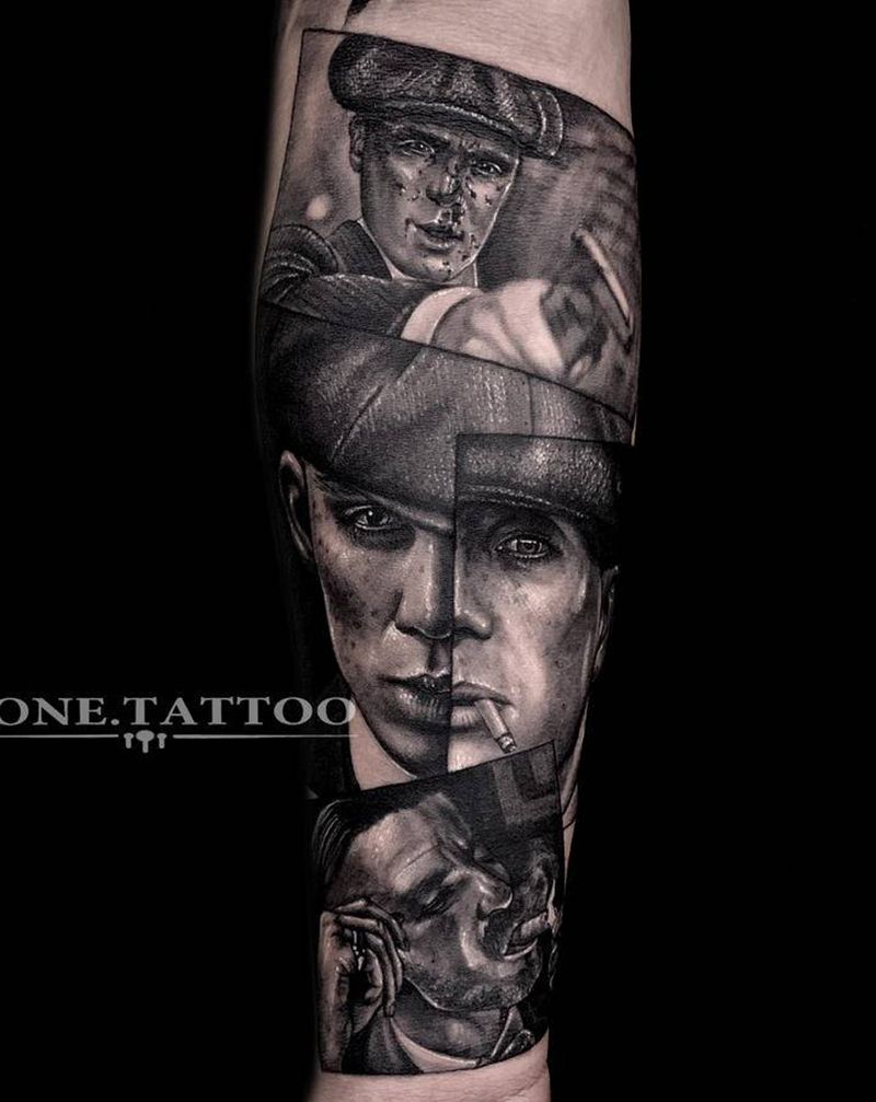 T-one纹身图片_手臂腿部欧美写实暗黑原创电影纹身图案