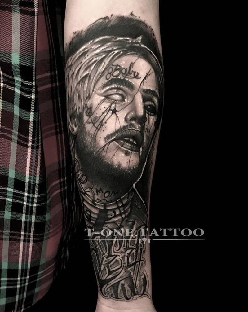 T-one纹身图片_腿部手臂欧美写实暗黑原创纹身图案