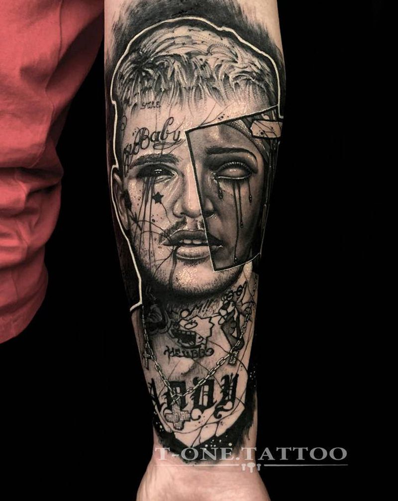 T-one纹身图片_手臂腿部欧美写实暗黑原创纹身图案