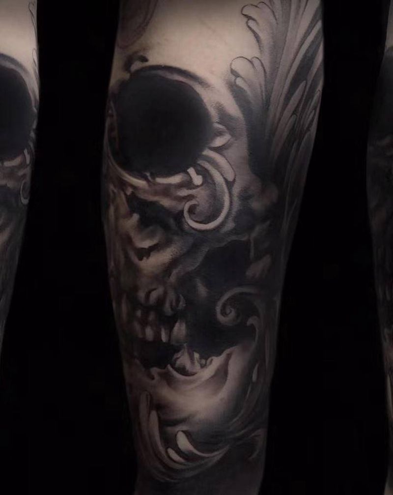 花臂之小臂骷髅