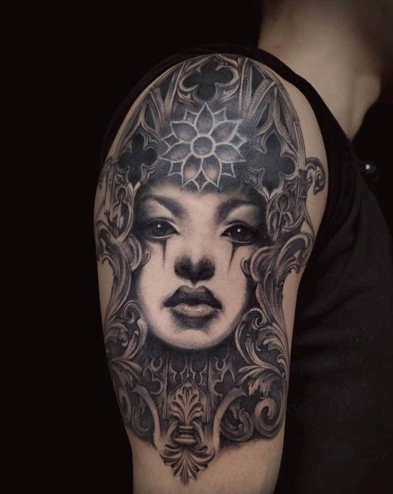 网红小哥哥的第一个纹身纹身图片_手臂欧美写实纹身图案