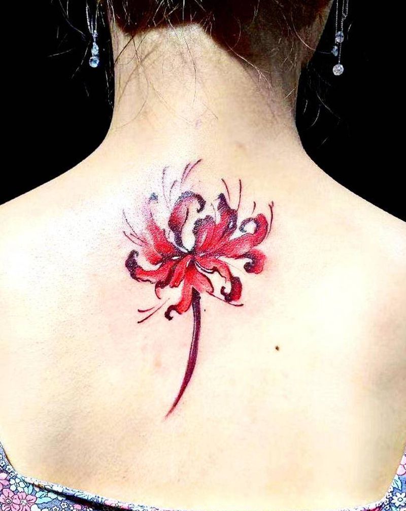 彼岸花 小图纹身图片_手臂背部纹身图案