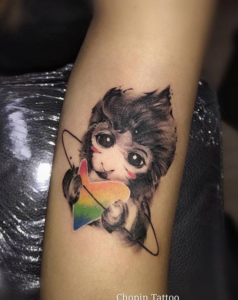 客人自带图纹身图片_手臂水彩纹身图案