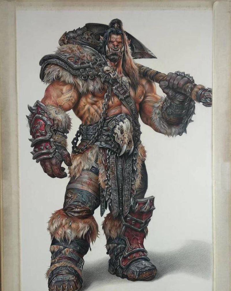 魔兽纹身图片_欧美写实纹身图案