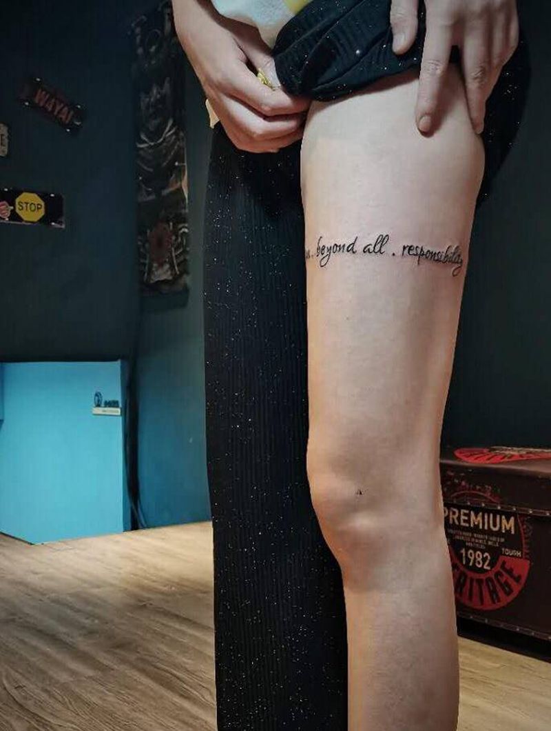 腿环纹身图片_腿部纹身图案