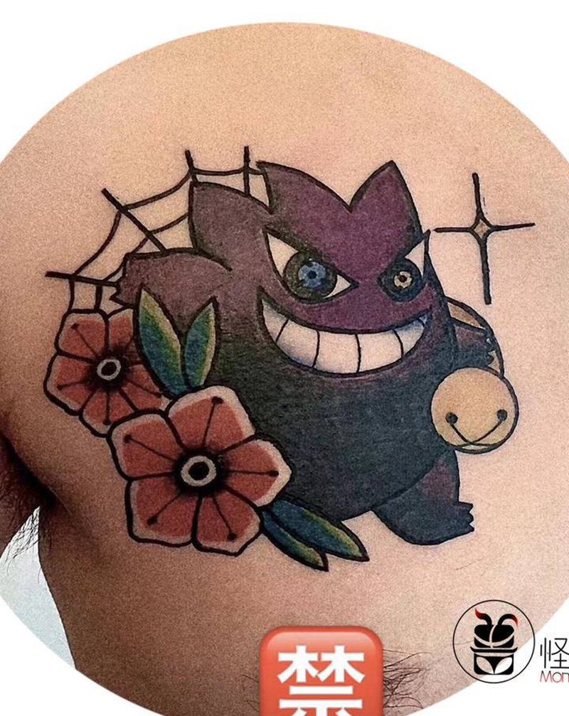 遮盖旧纹身纹身图片_胸部卡通纹身图案