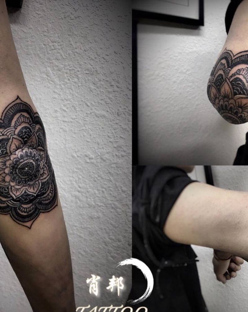 爆肘纹身图片_手臂纹身图案