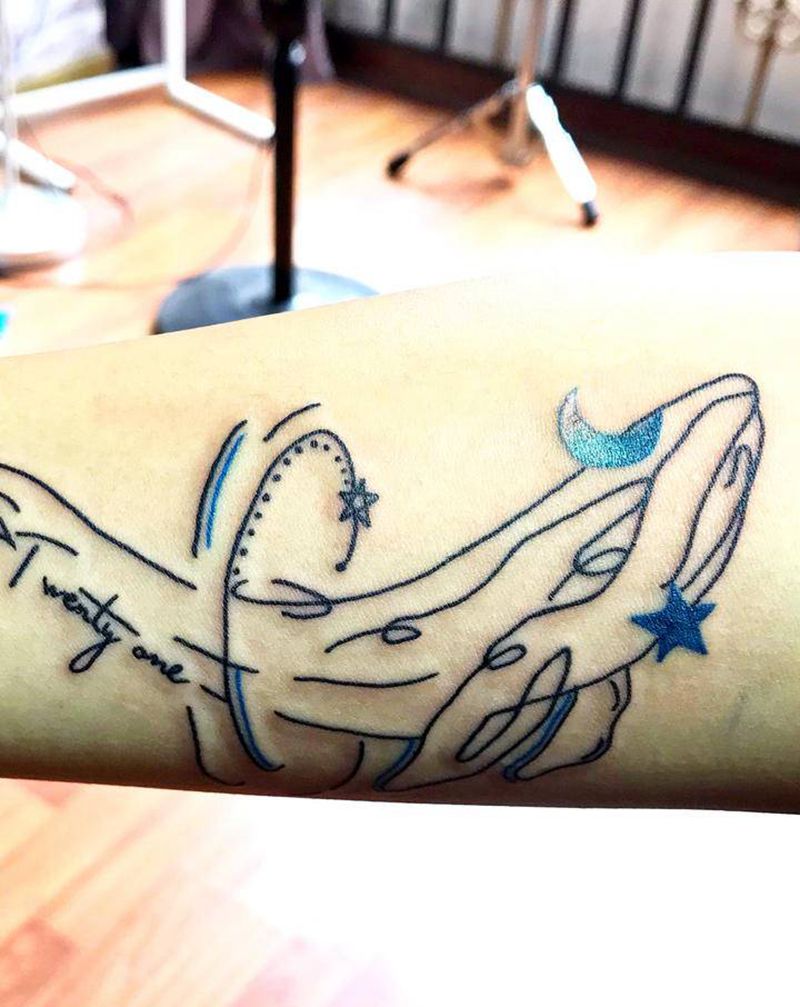 小海豚纹身图片_手臂纹身图案