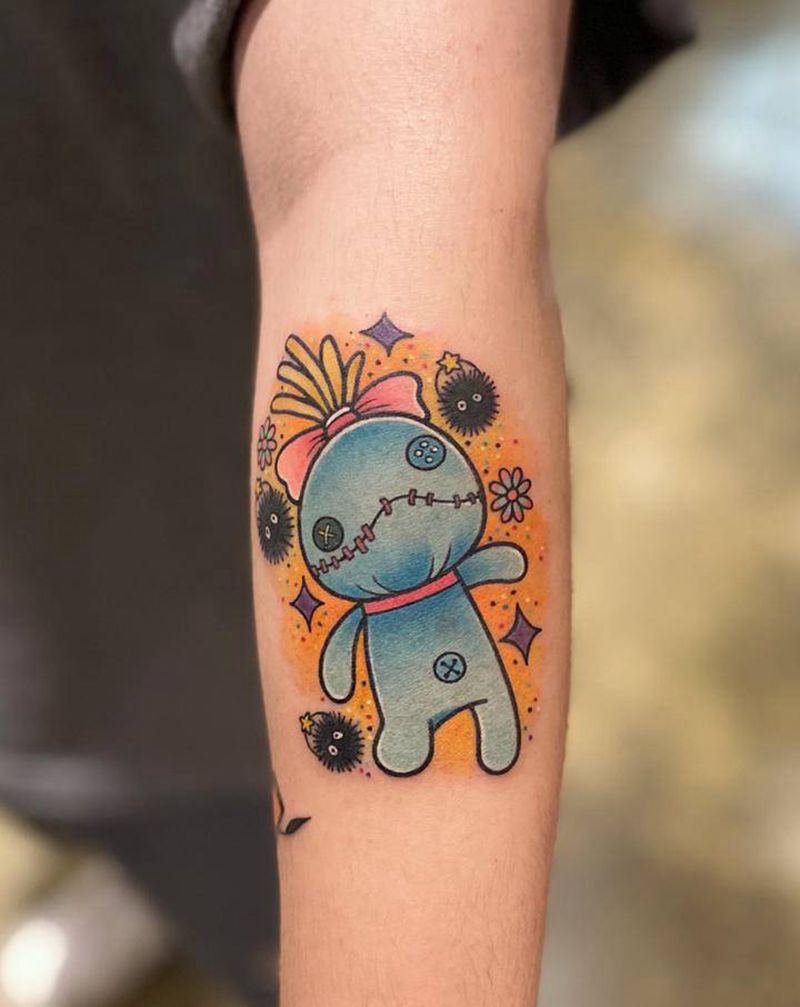 卡通布偶纹身图片_手臂Old School布偶纹身图案