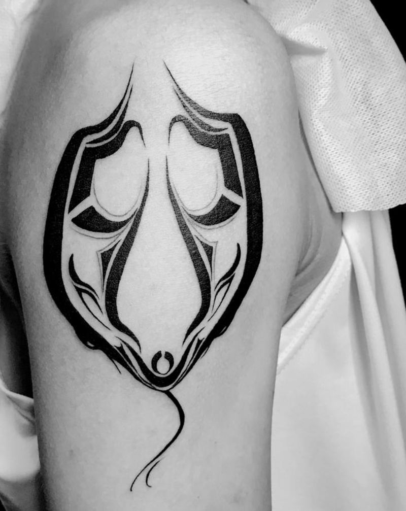 蛇头纹身图片_手臂纹身图案