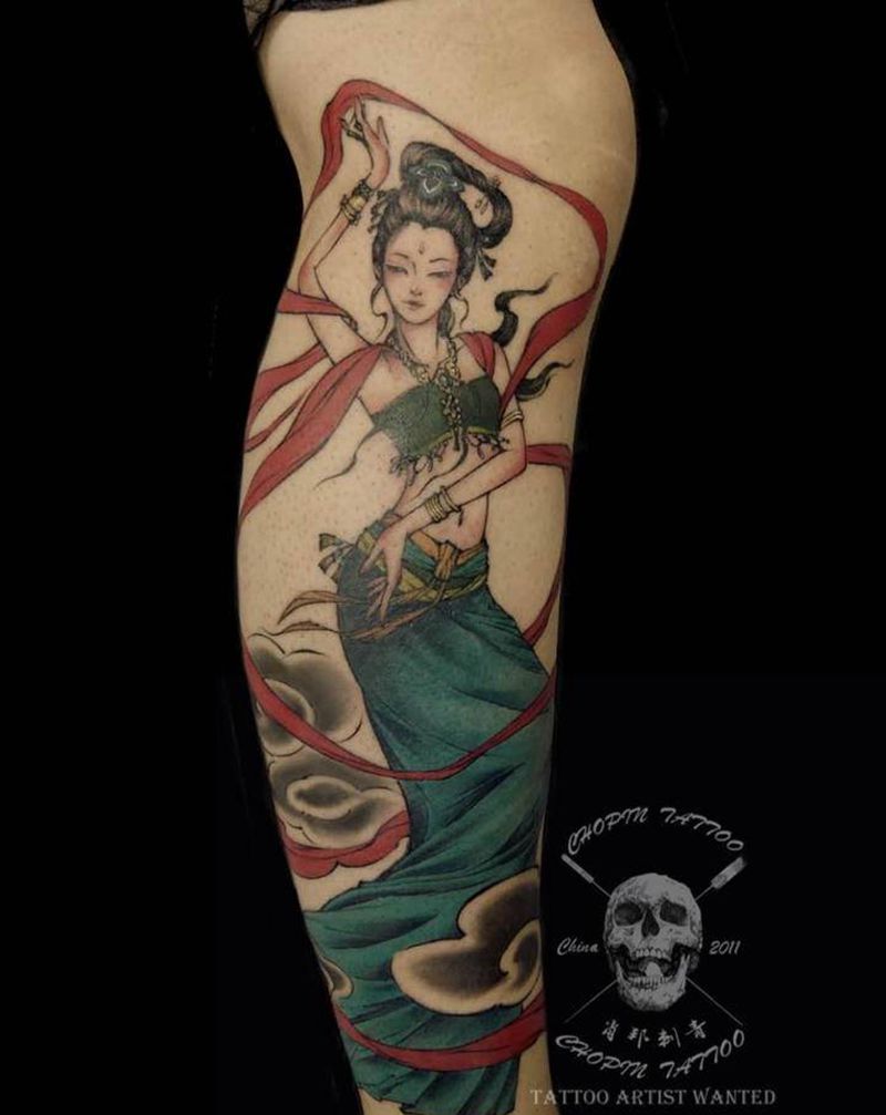 天外飞仙纹身图片_手臂天外飞仙纹身图案