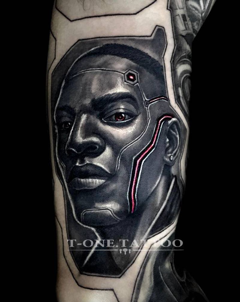 T-one纹身图片_手臂欧美写实暗黑原創纹身图案
