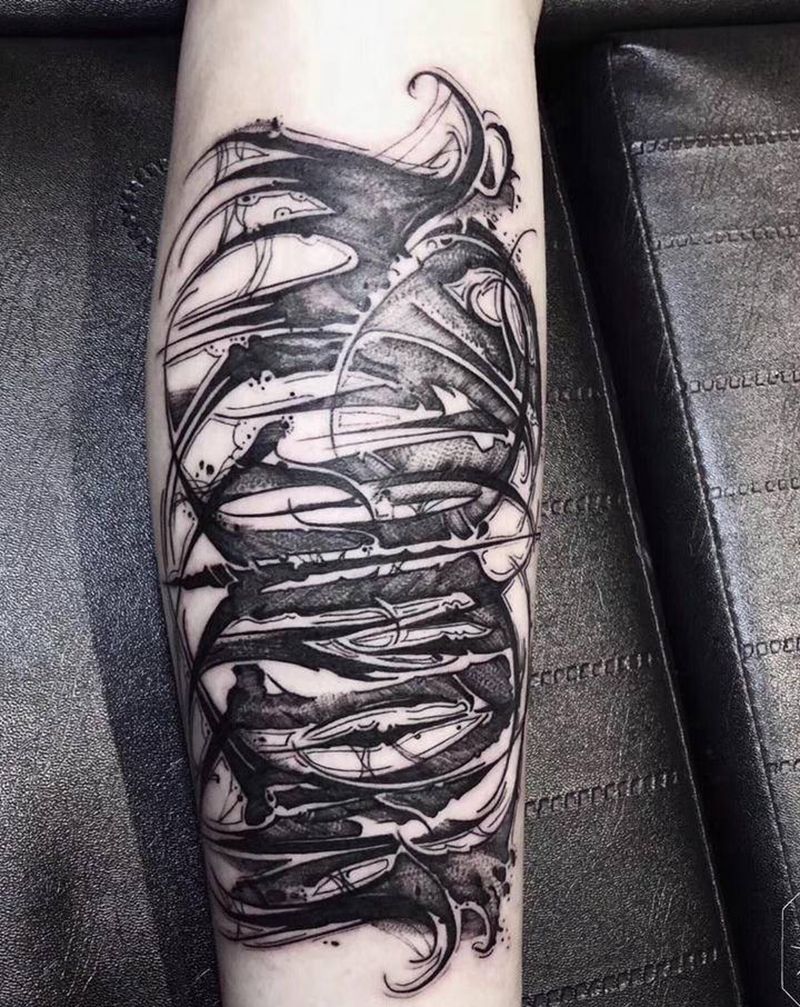 ⚜️纹身图片_手部花体字暗黑花体奇卡诺西海岸纹身图案