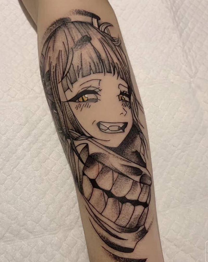 ⚜️纹身图片_手臂点刺动漫纹身图案