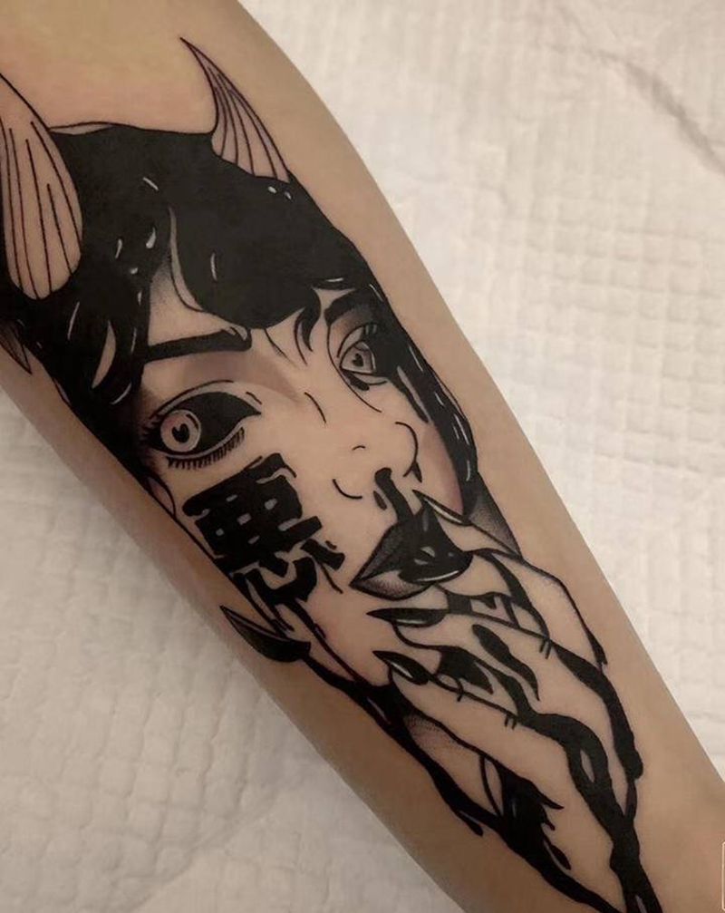 ⚜️纹身图片_手臂欧美写实暗黑纹身图案