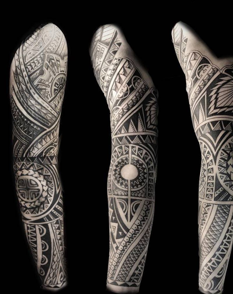 图腾纹身图片_手臂图腾花臂纹身图案