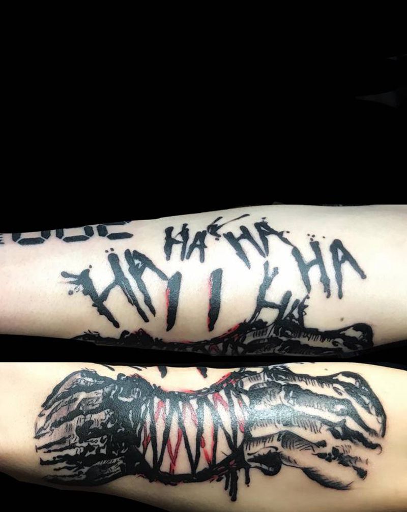 joker纹身图片_Old School小丑纹身图案