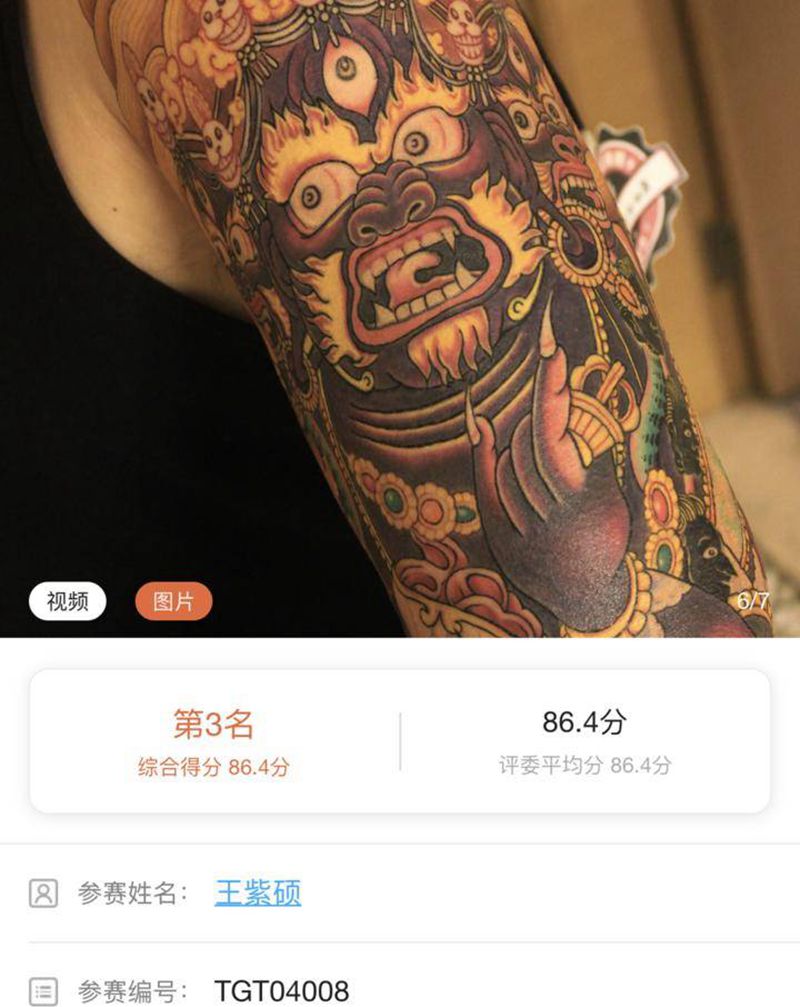 新传统唐卡～纹身图片_手臂新传统纹身图案