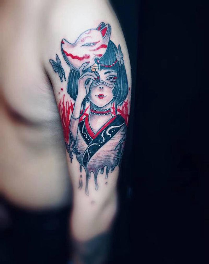 叫什么名字纹身图片_手臂新传统纹身图案