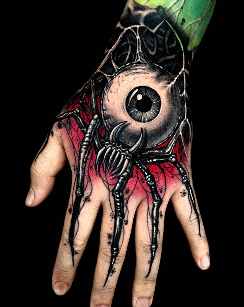 T-one纹身图片_手部欧美写实暗黑纹身图案