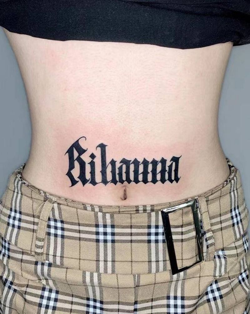 ⚜️纹身图片_花体字纹身图案