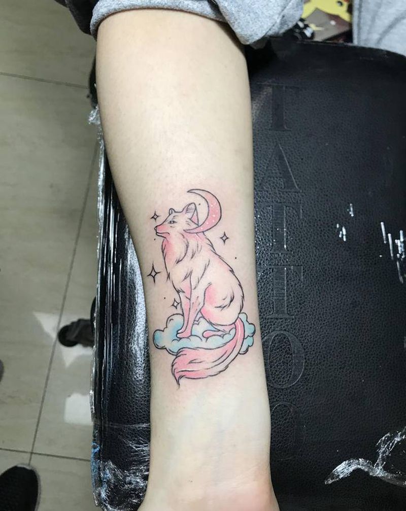 狐狸纹身图片_手臂手部纹身图案