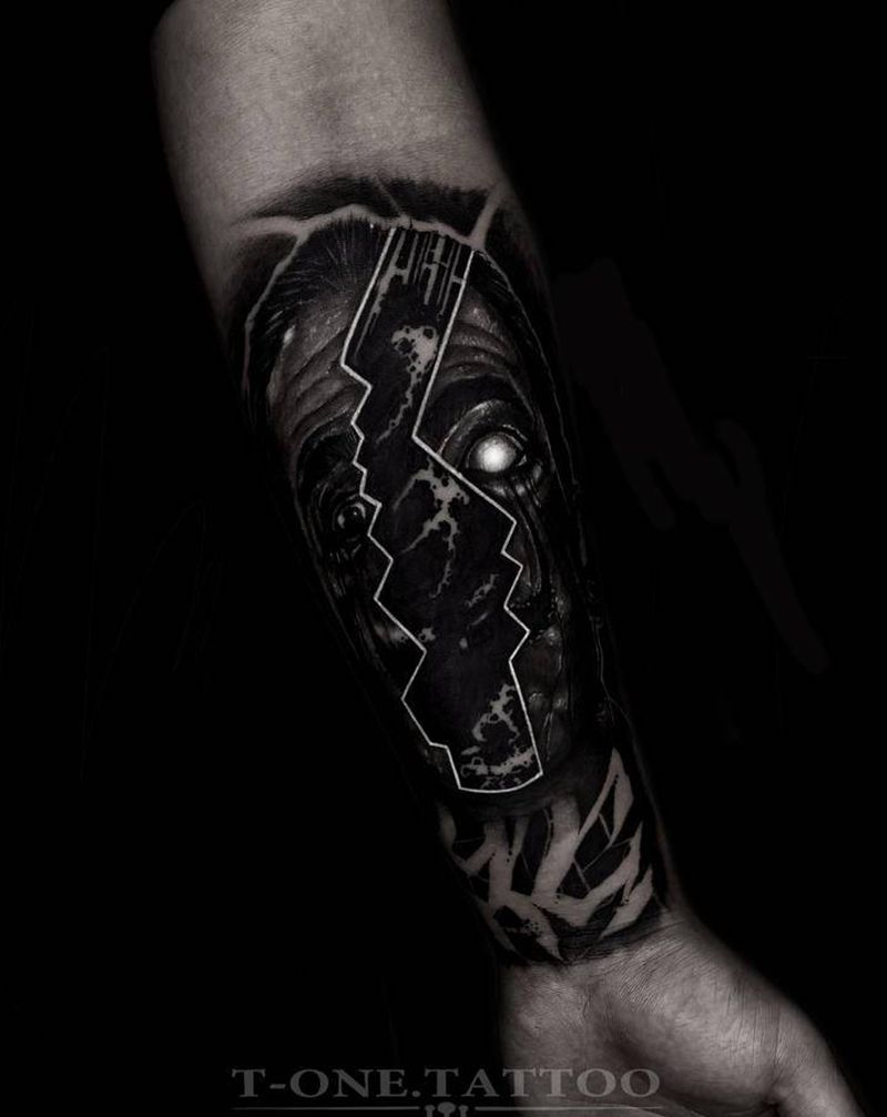 T-one纹身图片_欧美写实暗黑遮盖原创纹身图案