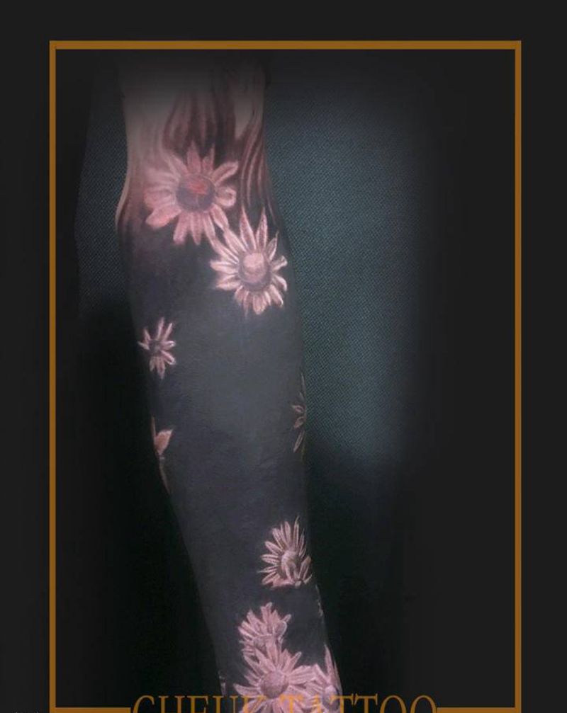 黑臂遮盖纹身图片_手臂图腾纹身图案