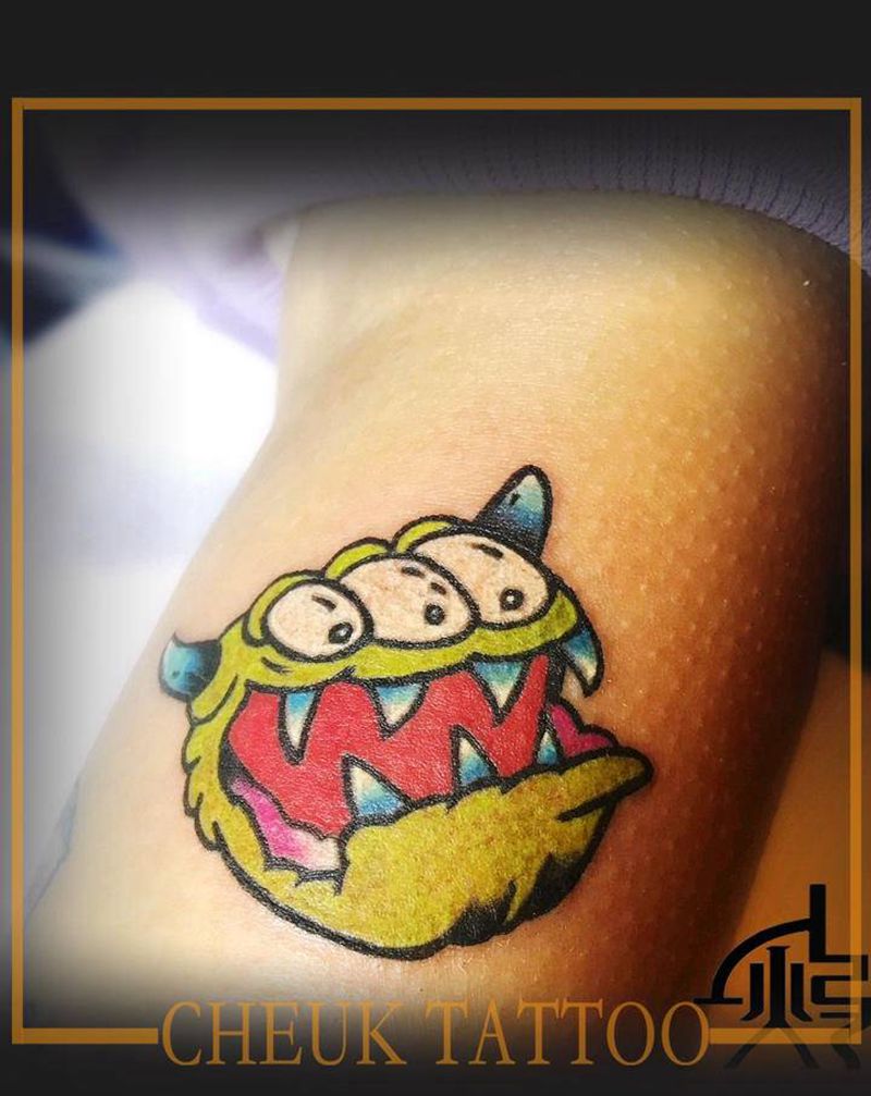 三眼怪纹身图片_手臂New SchoolOld School纹身图案