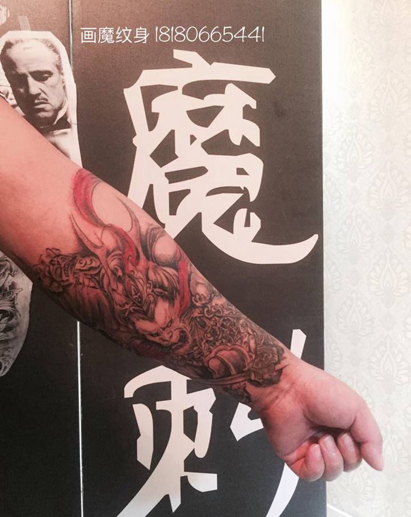 悟空包小臂纹身图片_手臂纹身图案