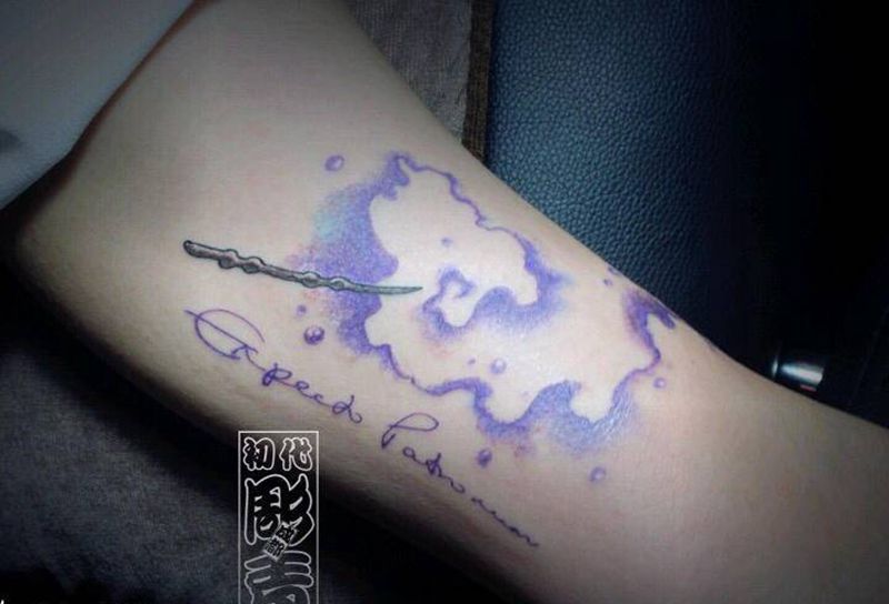 魔法棒纹身图片_手部纹身图案