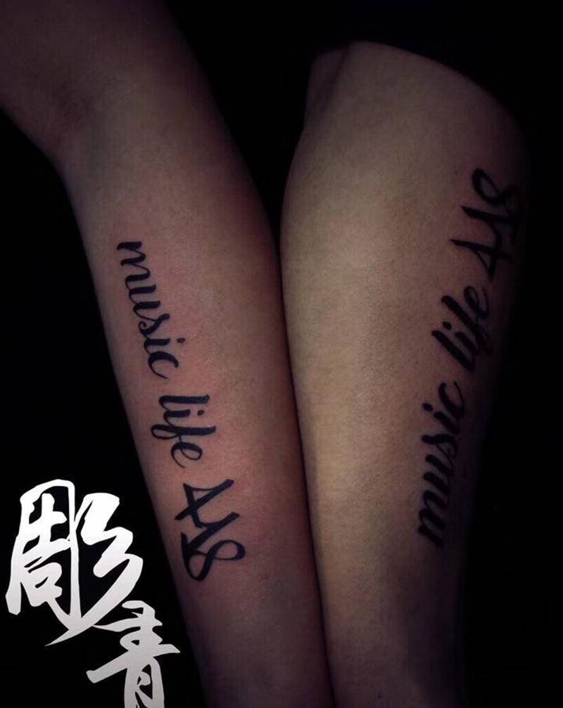 音乐人生纹身图片_手部纹身图案