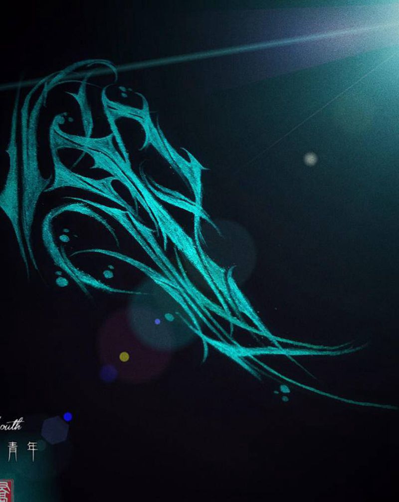 原创字母P纹身图片_手臂腿部花体字原创作品一稿一图奇卡诺纹身图案